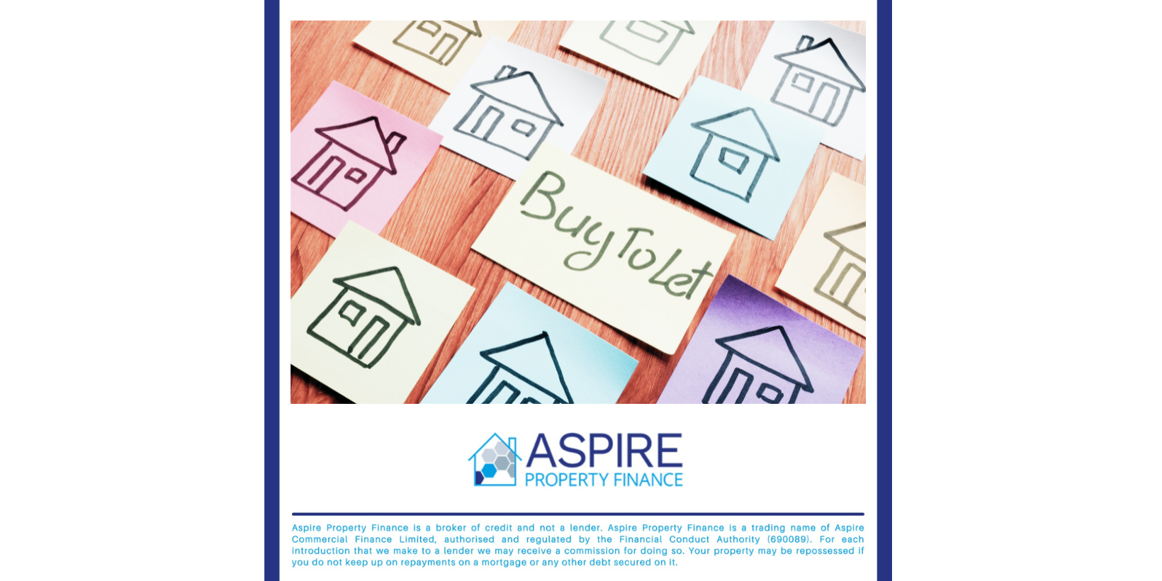 Images of post it notes with the wording buy to let